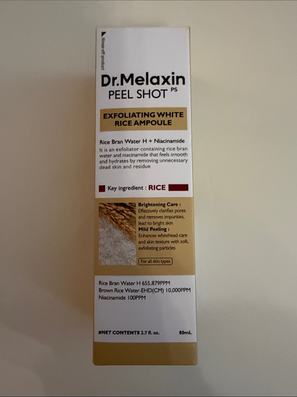 Dr. Melaxin Peel Shot Exfoliating White Rice Ampoule Cleanser